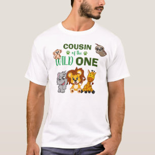 Cute Wild One Oerwoud Safari Animal neef Zoo T-shirt