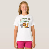Cute Wild One Oerwoud Safari Animal neef Zoo T-shirt (Voorkant volledig)