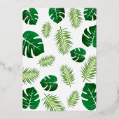 Cute Wild One Oerwoud Safari Animals First Birthda Folie Uitnodiging (Achterkant)