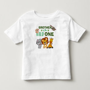 Cute Wild One Oerwoud Safari Animals First Birthda Kinder Shirts