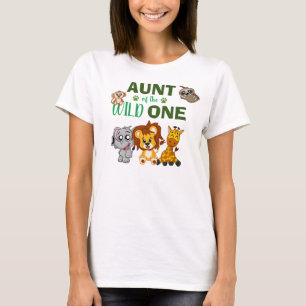 Cute Wild One Oerwoud Safari dierentuin T-shirt