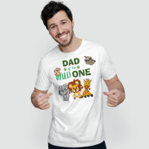 Cute Wild One Oerwoud Safari Zoo Animal Dad