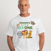 Cute Wild One Oerwoud Safari Zoo Animal Grandpa T-shirt