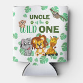 Cute Wild One Oerwoud Safari Zoo Animal oom Blikjeskoeler (Voorkant)