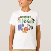 Cute Wild One Oerwoud Twins First Birthday Brother T-shirt (Voorkant)