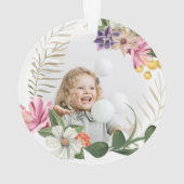 Cute Wild One Pink Oerwoud Kinder met kerstmis Ornament (achterkant)