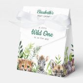 Cute Wild One Safari Animals Baby shower Bedankdoosjes (Voorkant Zijde)