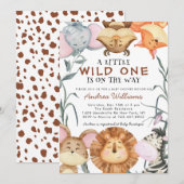 Cute Wild One Safari Animals Oerwoud Kaart (Voorkant / Achterkant)