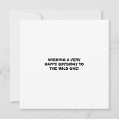 Cute Wild One Safari Oerwoud Animals First Birthda (Achterkant)