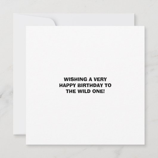 Cute Wild One Safari Oerwoud Animals First Birthda (Achterkant)