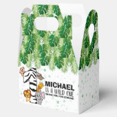 Cute Wild One Safari Oerwoud Animals First Birthda Bedankdoosjes (Geopend)