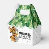 Cute Wild One Safari Oerwoud Animals First Birthda Bedankdoosjes (Achterkant)