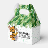 Cute Wild One Safari Oerwoud Animals First Birthda Bedankdoosjes (Voorkant Zijde)