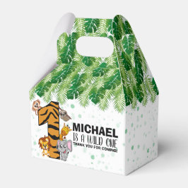 Cute Wild One Safari Oerwoud Animals First Birthda Bedankdoosjes