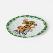 Cute Wild One Safari Oerwoud Animals First Birthda Papieren Bordje (Gekanteld)