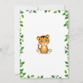 Cute Wild One Tiger 1e verjaardag Uitnodiging (Achterkant)