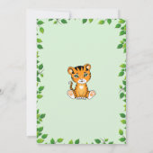 Cute Wild One Tiger 1e verjaardag Uitnodiging (Achterkant)