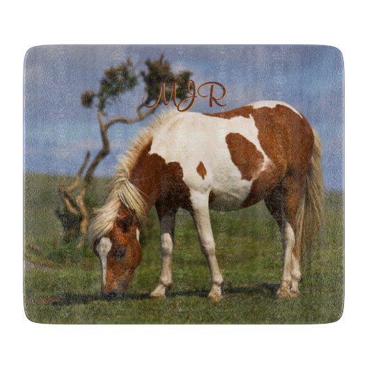 Cute Wild Pony op Dartmoor Snijplank (Voorkant)