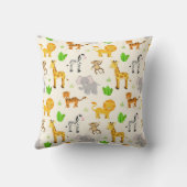 Cute Wild Safari Animal Modern Kinder Pattern Kussen (Achterkant)