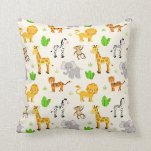 Cute Wild Safari Animal Modern Kinder Pattern Kussen