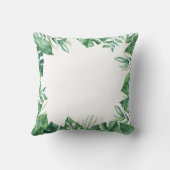 Cute Wild Safari Oerwoud Animals Greenery Kussen (Achterkant)