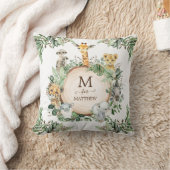 Cute Wild Safari Oerwoud Animals Rustic Greenery Kussen (Deken)