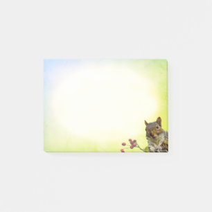 Cute Wild Squirrel on Pastel Background Post-it® Notes