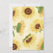 Cute Wild Sunflower die 1 ^ e verjaardag gaat vier Kaart (Achterkant)