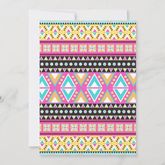 Cute Wild Teepee Birthday Party Custom RSVP Kaart (Achterkant)