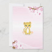 Cute Wild Three Leopard 3rd Birthday Invitation Kaart (Achterkant)