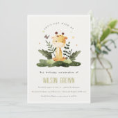 Cute Wild Tropical Oerwoud Animal Kinderen van afg Kaart (Staand voorkant)