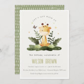 Cute Wild Tropical Oerwoud Animal Kinderen van afg Kaart (Voorkant / Achterkant)