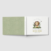 Cute Wild Tropical Oerwoud Animal Lion Birthday Gastenboek (Volledig)