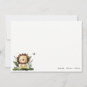Cute Wild Tropical Oerwoud Animal Lion Birthday Notitiekaartje (Voorkant)