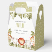 Cute Wild Tropical Safari Animals Baby shower Bedankdoosjes (Geopend)