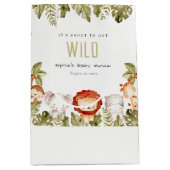 Cute Wild Tropical Safari Animals Baby shower Medium Cadeauzakje (Voorkant)