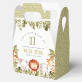 Cute Wild Tropical Safari Animals Veerdag Bedankdoosjes (Geopend)