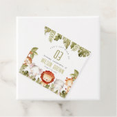 Cute Wild Tropical Safari Animals Veerdag Bedankjes Labels (In situ)