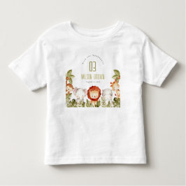 Cute Wild Tropical Safari Animals Veerdag Kinder Shirts