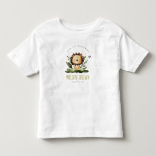 Cute Wild Wonderful Oerwoud Animal Lion Birthday Kinder Shirts