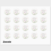 Cute Wildbloemen Dank u Klassieke Ronde Sticker (Vel)