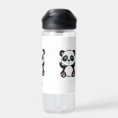 Cute wilde baby panda beer op witte waterfles (Achterkant)