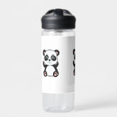 Cute wilde baby panda beer op witte waterfles (Voorkant)