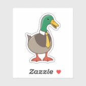 Cute Wilde Eend Witte Boord Das Sticker (Vel)