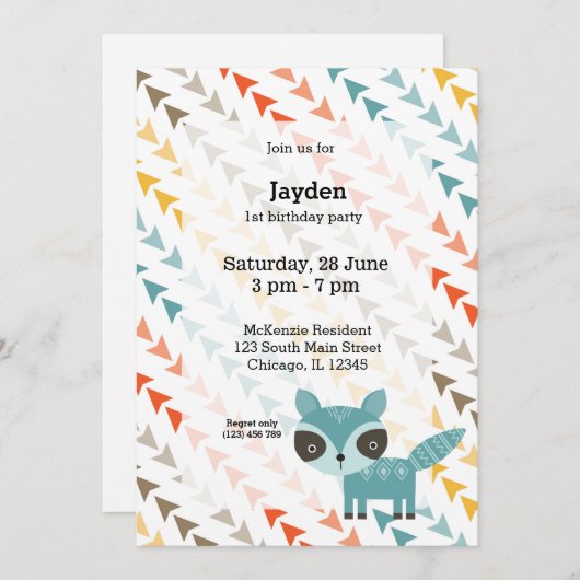 Cute Wilderness Animal Kaart (Voorkant / Achterkant)