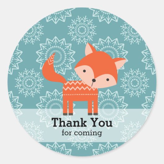 Cute Wilderness Animal Ronde Sticker (Voorkant)