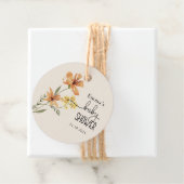 Cute Wildflower Baby shower Bedankjes Labels (In situ)