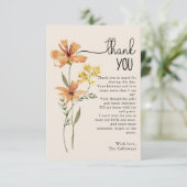 Cute Wildflower Baby shower Bedankkaart (Staand voorkant)