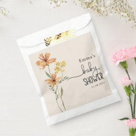 Cute Wildflower Baby shower Bedankzakje
