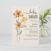 Cute Wildflower Baby shower Kaart (Staand voorkant)